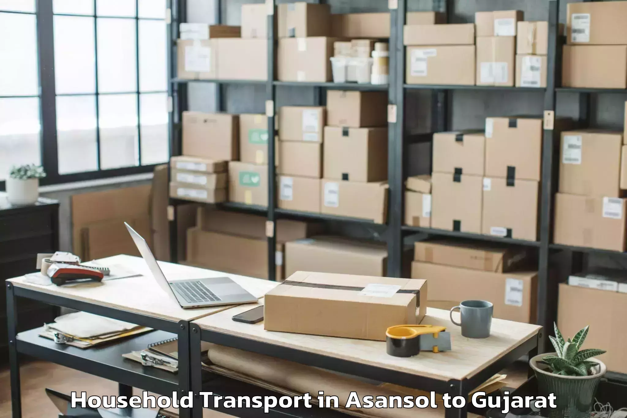 Hassle-Free Asansol to Kandla Port Household Transport